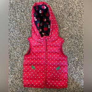 Toddler girl apple vest!